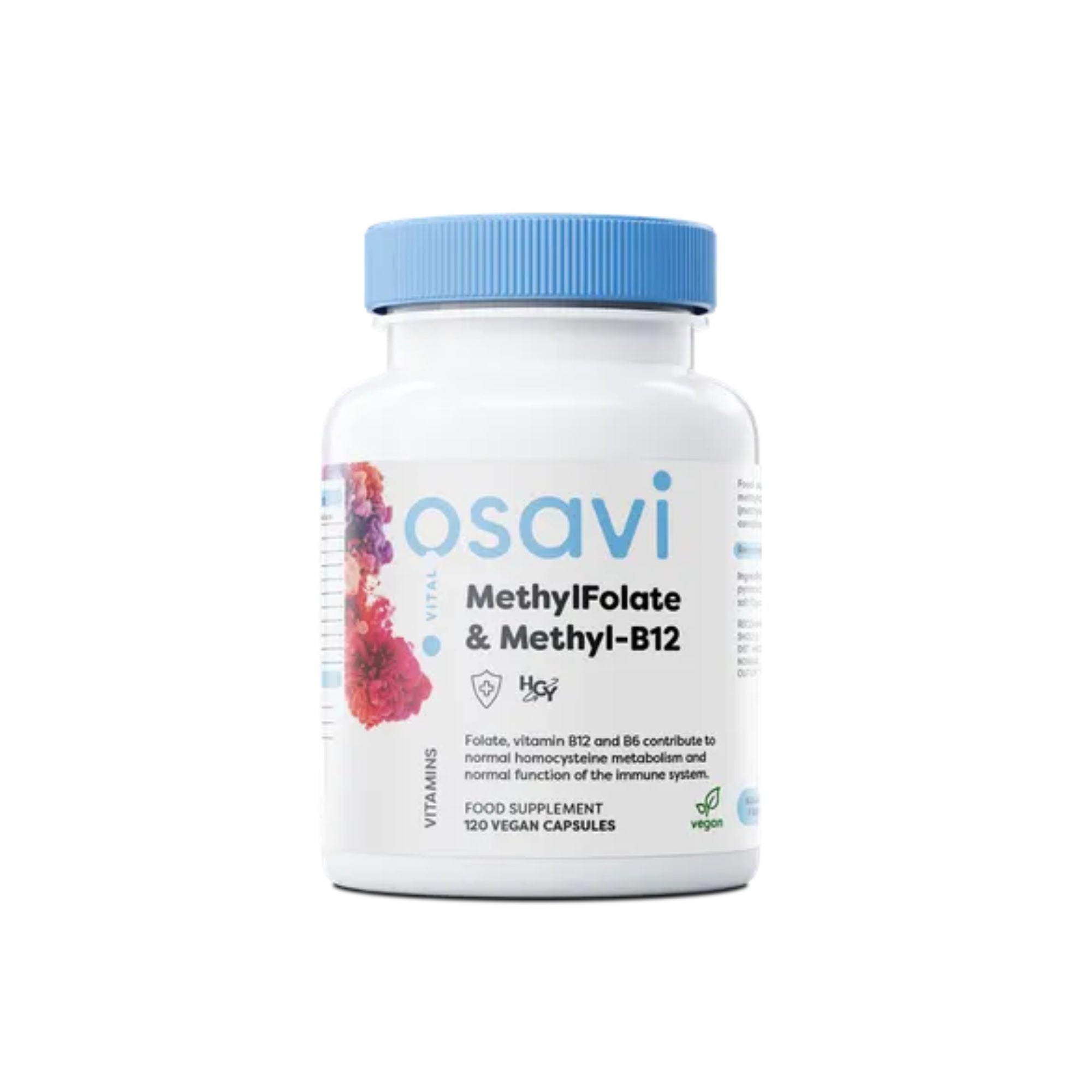 Metilfolato + Metil-B12 (Metilcobalamina) - Osavi - 60 e 120 Cápsulas