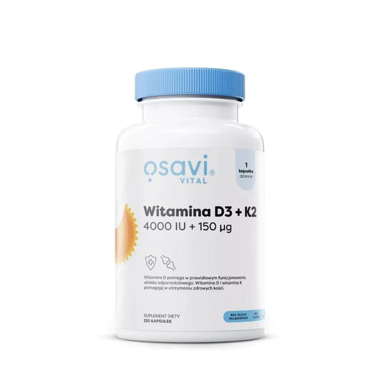 Vitamina D3 + K2 - 4000IU + 150mcg - 120 Cápsulas -  Osavi