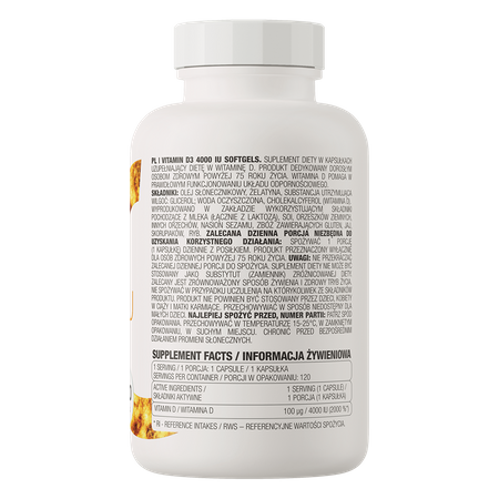 Vitamina D3 4000 IU - Ostrovit - 120 Cápsulas