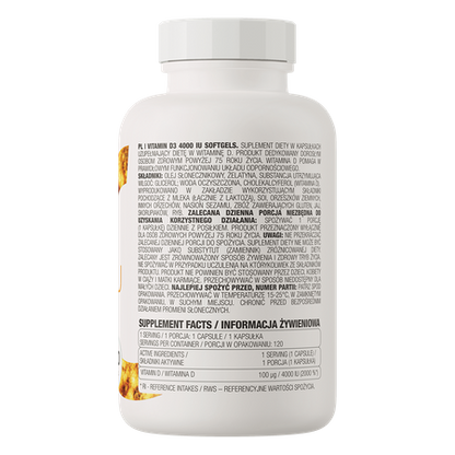 Ostrovit, Vitamina D3 4000 IU, 120 Cápsulas