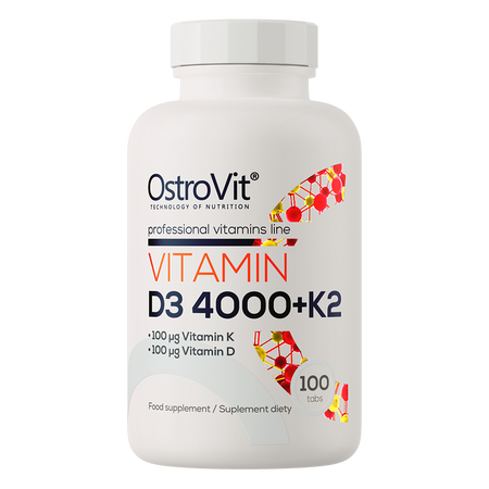 Vitamina D3 4000 IU + K2 100 mcg - Ostrovit - 100 Comprimidos
