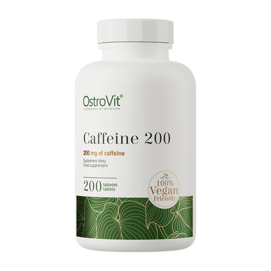 Cafeína Ostrovit 200mg, 200 Cápsulas