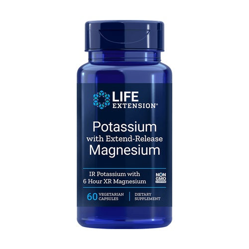 Potássio com Mágnesio de Liberação Prolongada - 60 cápsulas - Life Extension