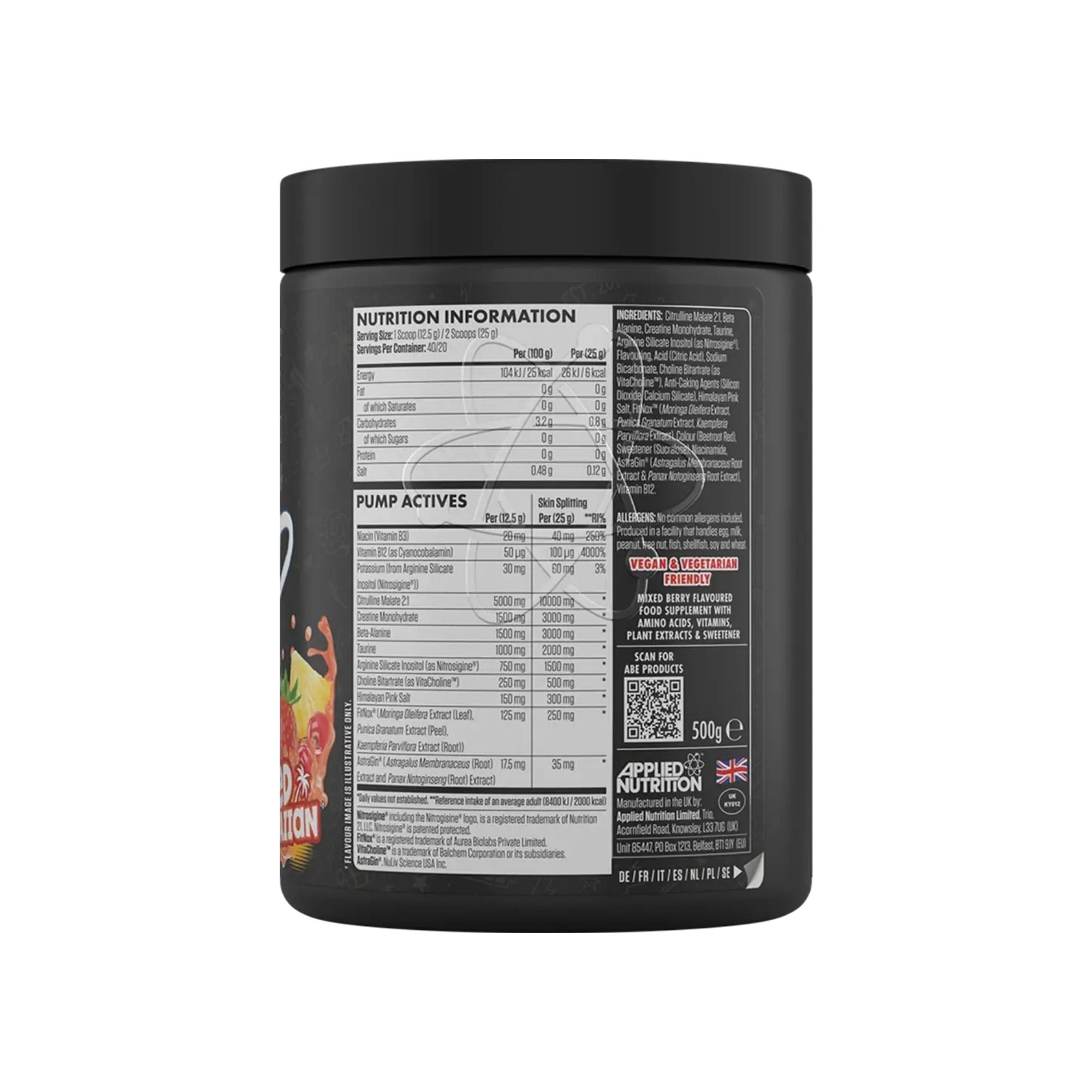 Pré-Treino ABE - Applied Nutrition - 375g