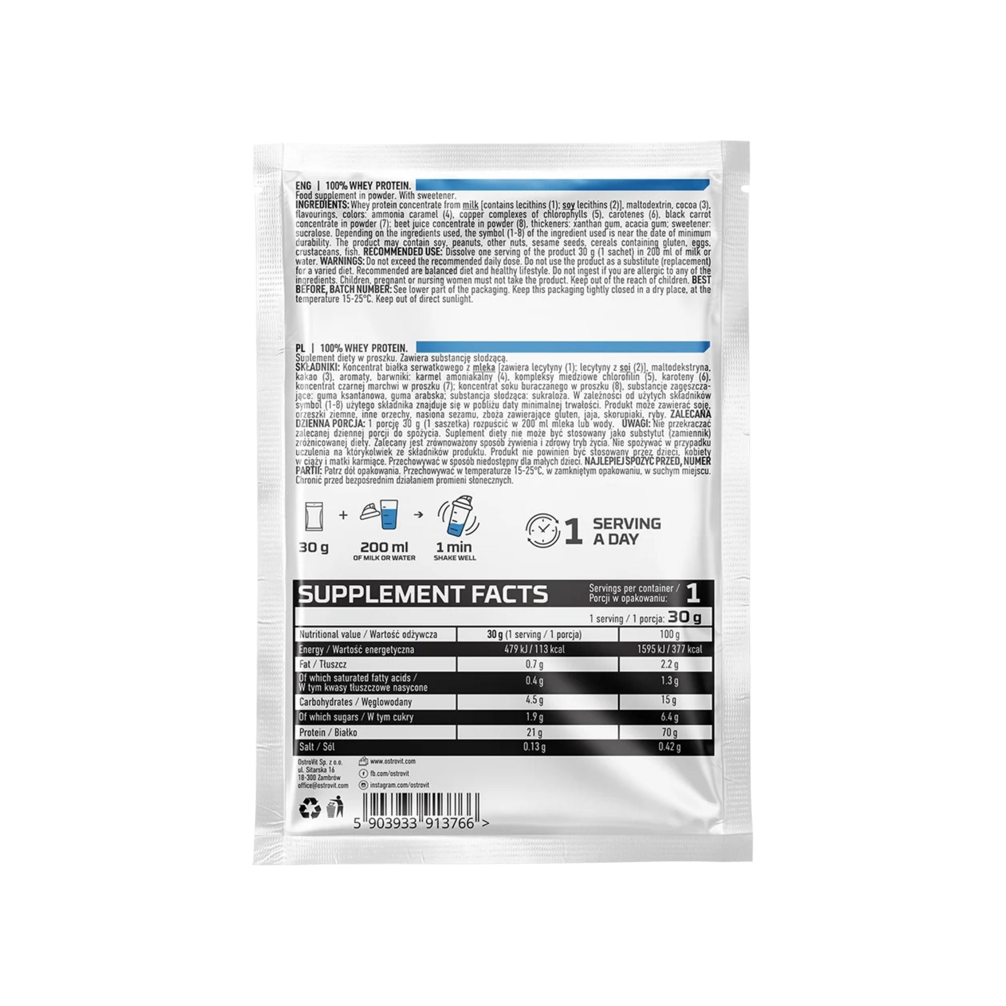 100% Whey Protein - Ostrovit - 700g