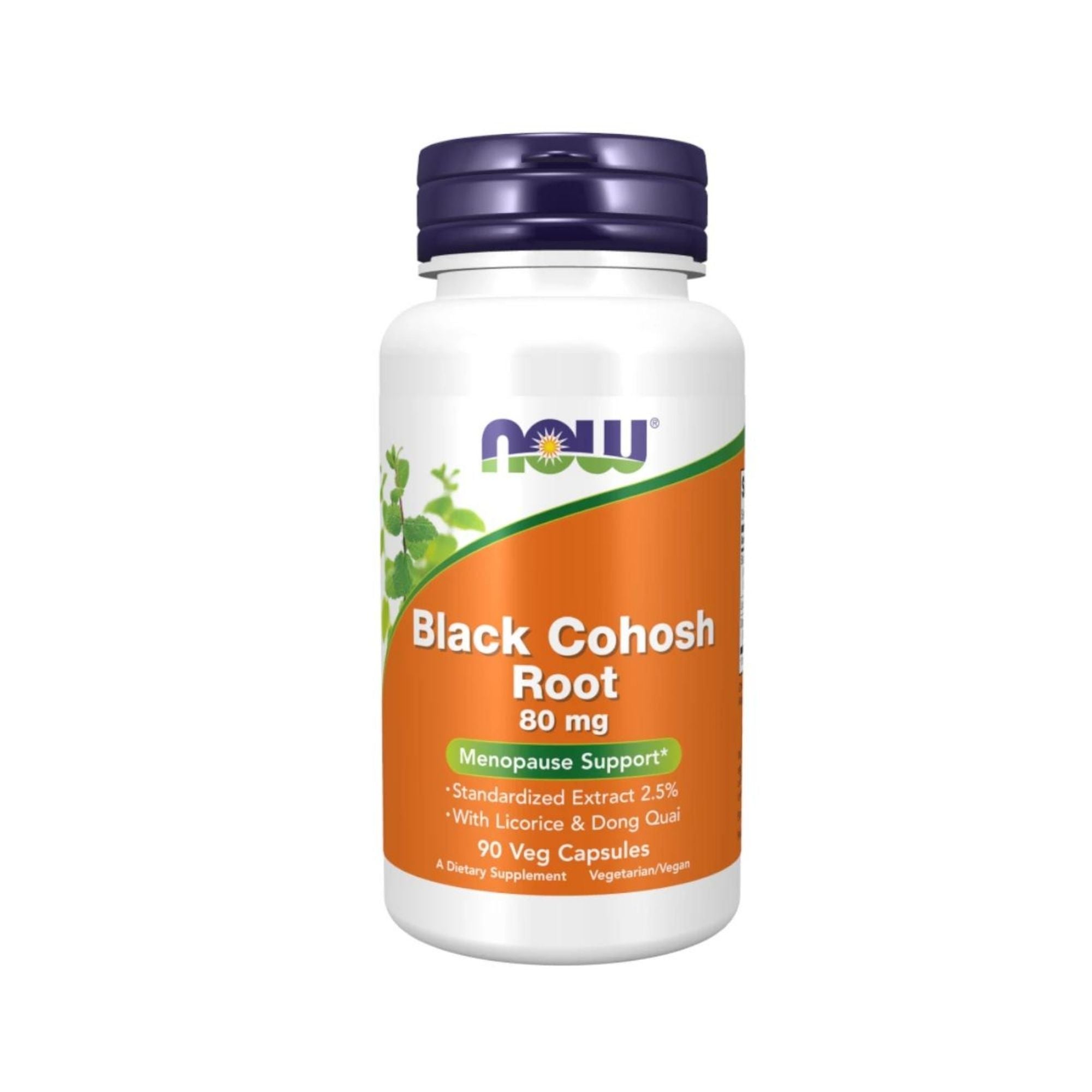 Black Cohosh Root 80mg - NOW Foods – 90 Cápsulas Vegetais