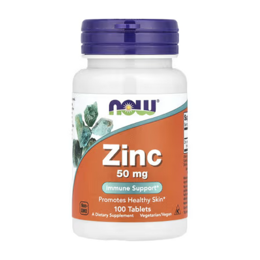 Zinco 50mg - 100 Comprimidos - NOW